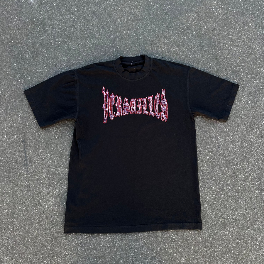 Versailles Pink Rhinestone Old English T-Shirt