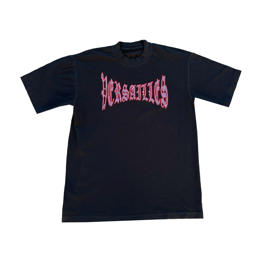 Versailles Pink Rhinestone Old English T-Shirt