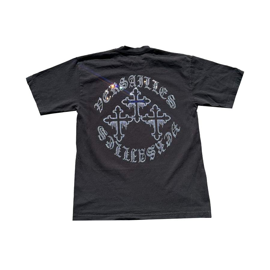 Versailles Rhinestone Motion Cross T-Shirt