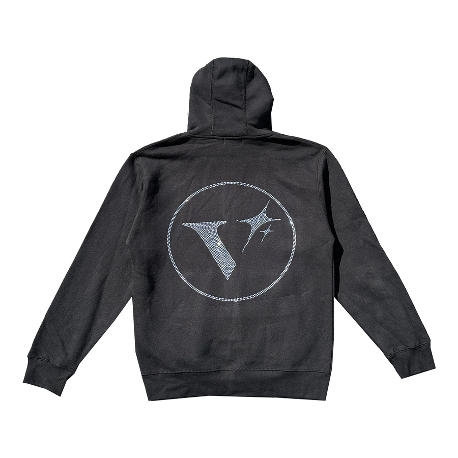 Versailles 'V-Star' Rhinestone Zip-Up