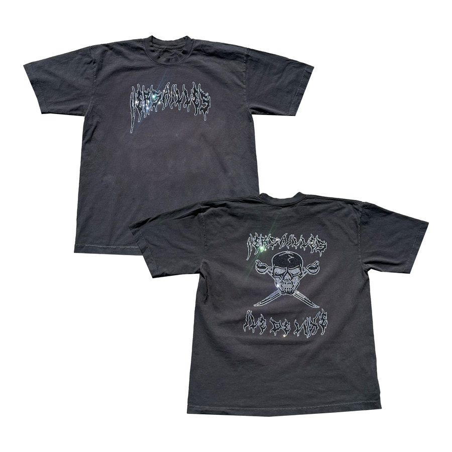 Versailles Rhinestone Skull Pirate T-Shirt