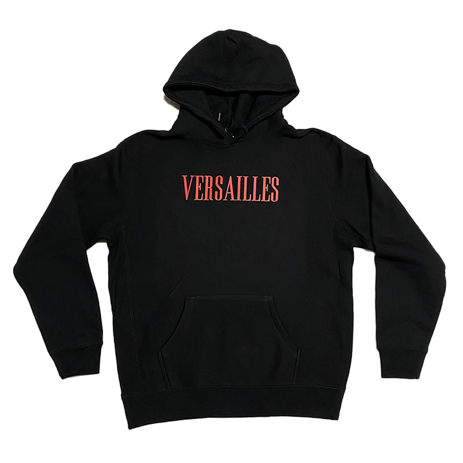 Versailles Rhinestone Barbed Wire Smiley Face Black Hoodie - VERSAILLES