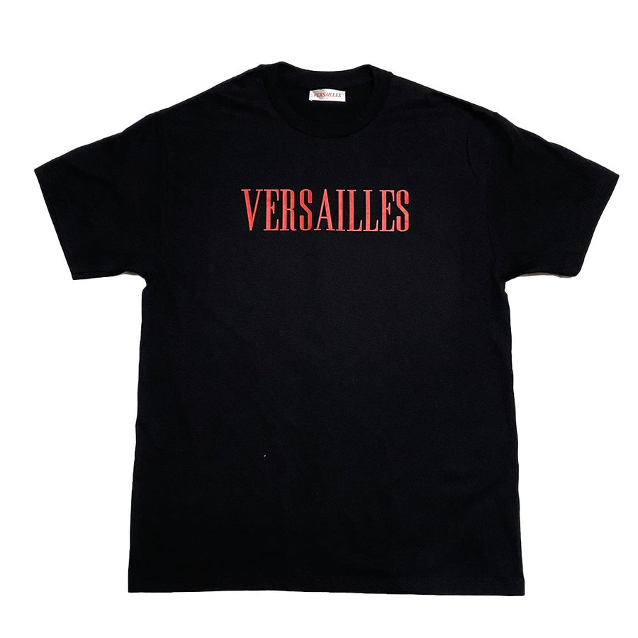 Versailles Rhinestone Barbed Wire Smiley Face Black Tee - VERSAILLES