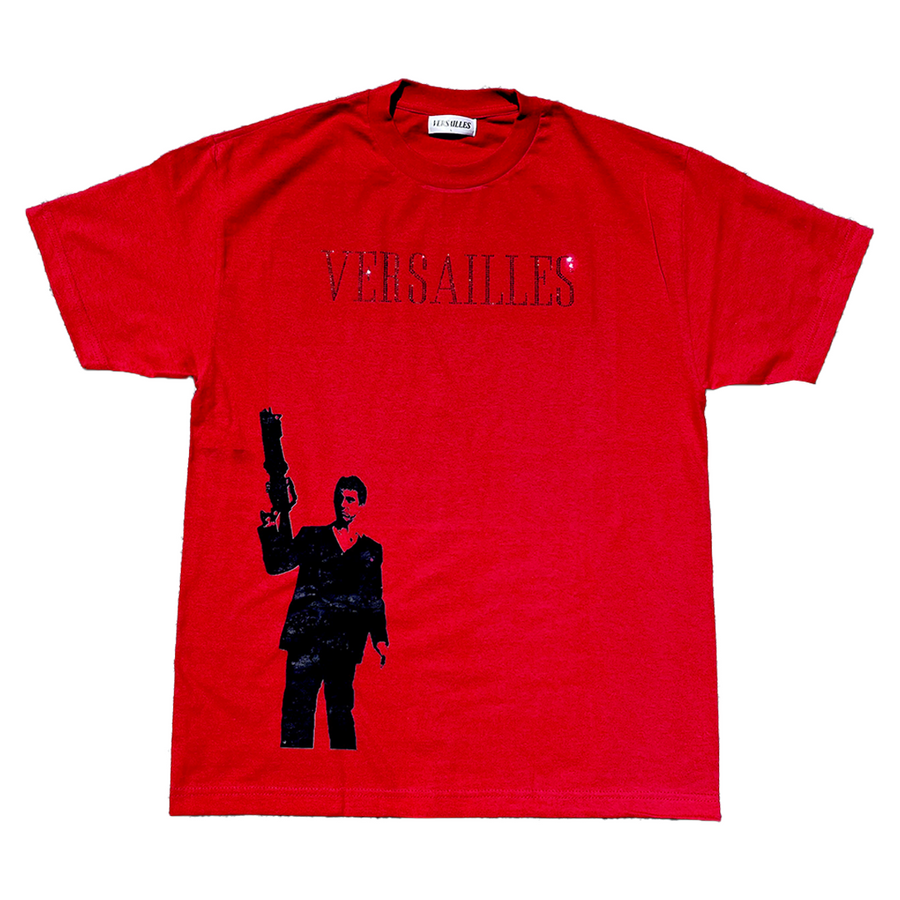 Versailles Rhinestone Red Scarface Tee - VERSAILLES