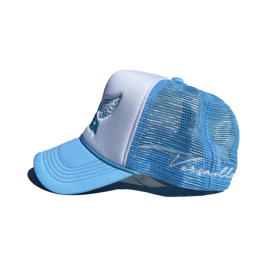 Versailles Half Saint LA Baby Blue Trucker Hat - VERSAILLES