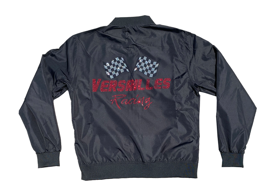 Versailles Rhinestone Racing Lightweight Bomber Jacket - VERSAILLES