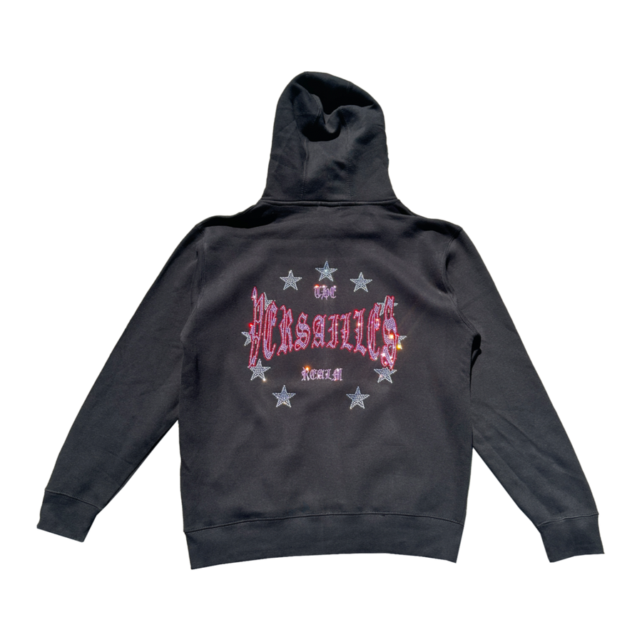 'The Versailles Realm' Pink Rhinestone Versailles Zip-Up - VERSAILLES