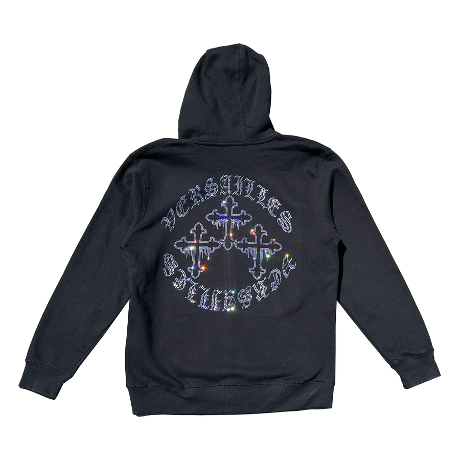 Versailles Rhinestone Motion Cross Zip-Up - VERSAILLES