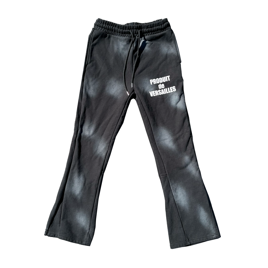 Versailles Flared Black Sweat Pants - VERSAILLES