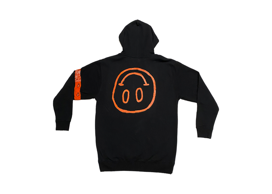 Versailles orange logo on black hoodie - VERSAILLES