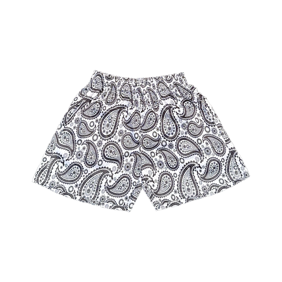 Versailles BLACK Paisley Mesh Shorts - VERSAILLES