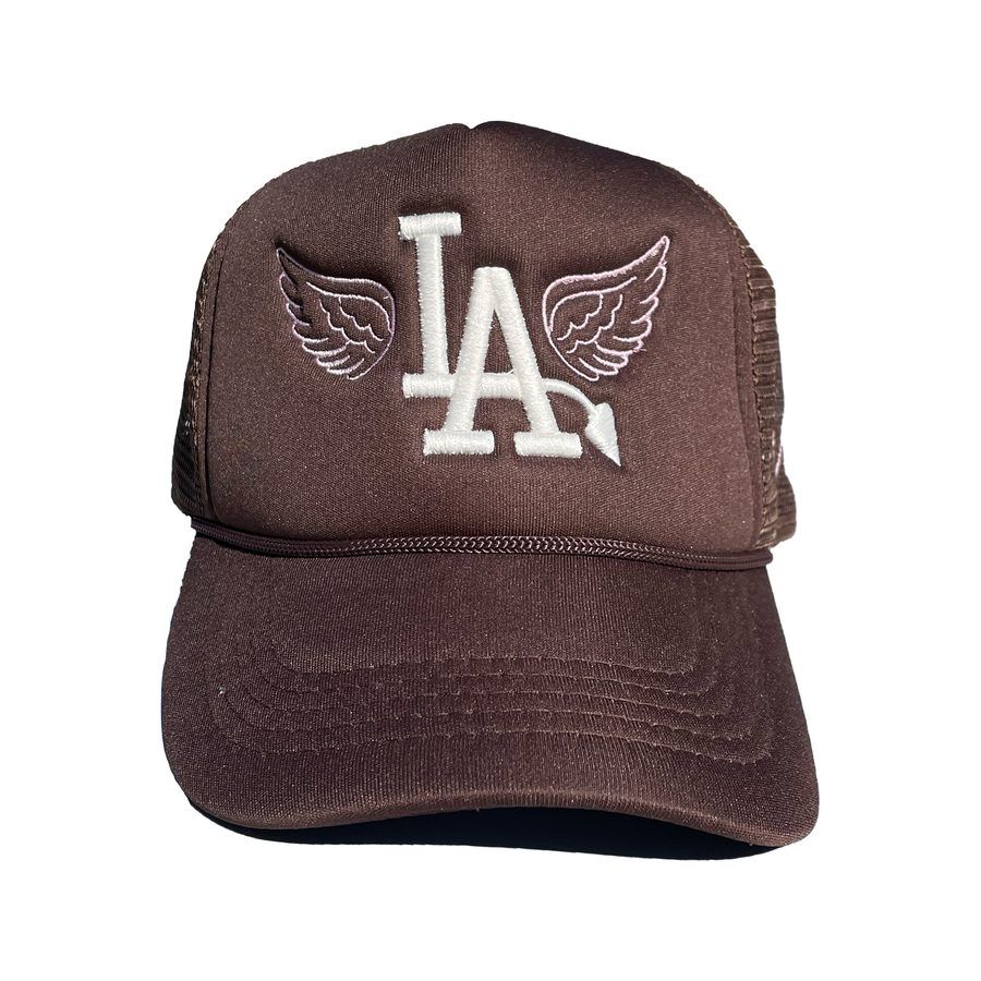 Versailles Half Saint LA Brown Trucker Hat - VERSAILLES