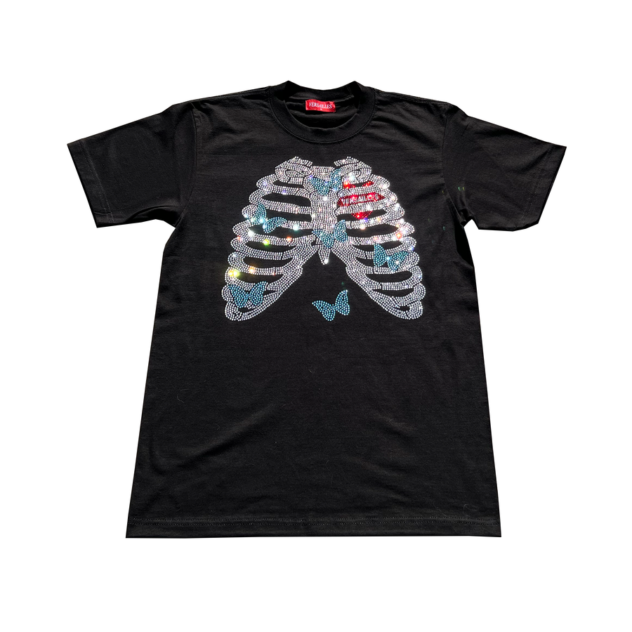 'The Butterfly Effect' Versailles Rhinestone Rib Cage T-shirt - VERSAILLES