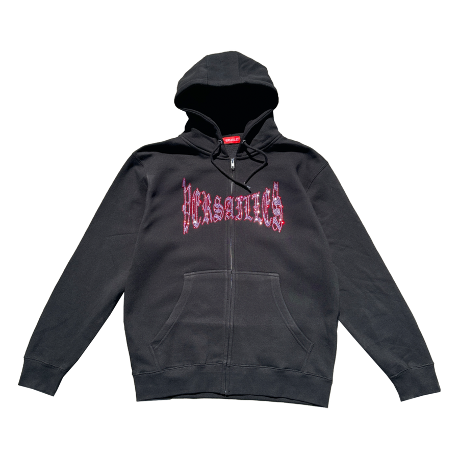 'The Versailles Realm' Pink Rhinestone Versailles Zip-Up - VERSAILLES