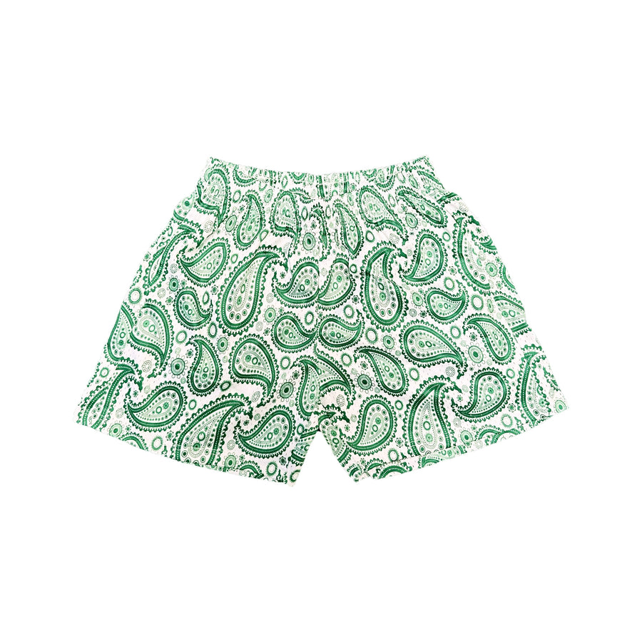 Versailles GREEN Paisley Mesh Shorts - VERSAILLES