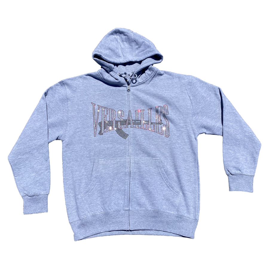 Versailles Rhinestone AK-47 Grey Zip-up - VERSAILLES