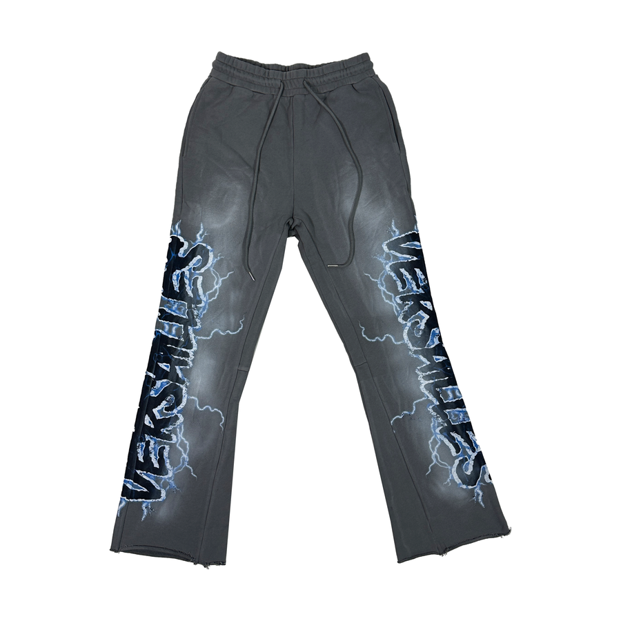 Versailles Vintage Flared Stoned Grey Sweatpants