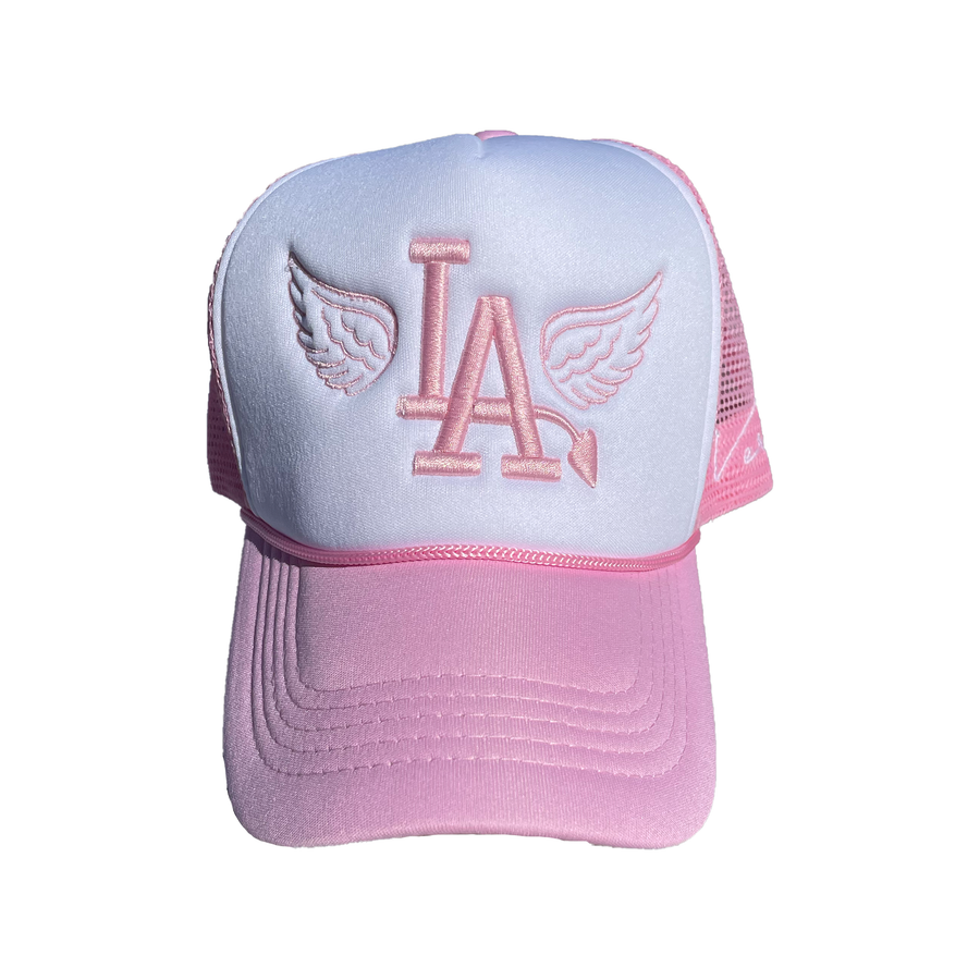 Versailles Half Saint LA Pink Trucker Hat - VERSAILLES