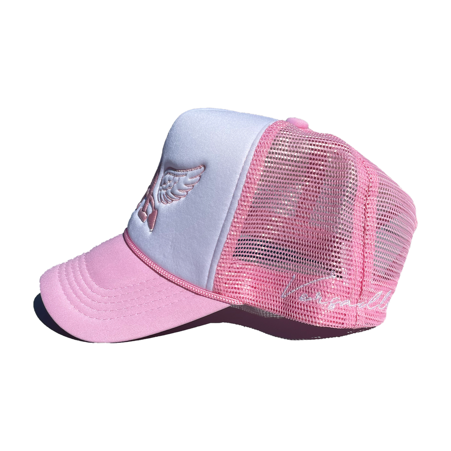 Versailles Half Saint LA Pink Trucker Hat - VERSAILLES