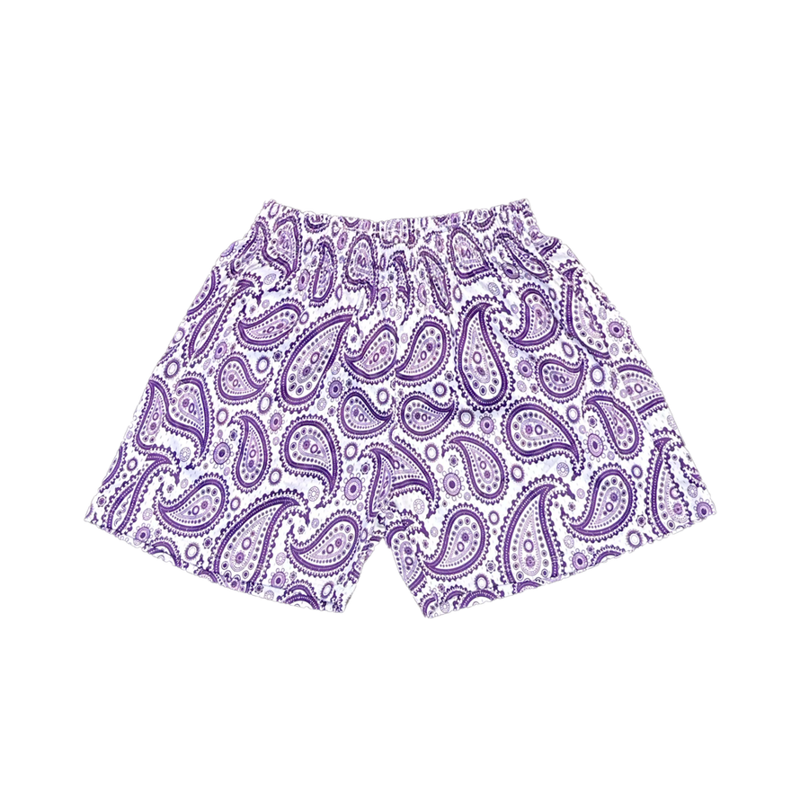 Versailles PURPLE Paisley Mesh Shorts - VERSAILLES