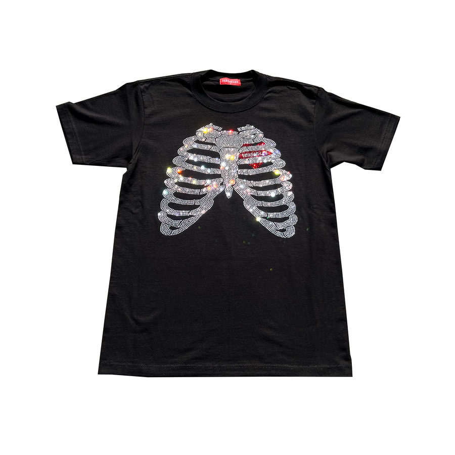 Versailles Rhinestone Rib Cage T-shirt - VERSAILLES