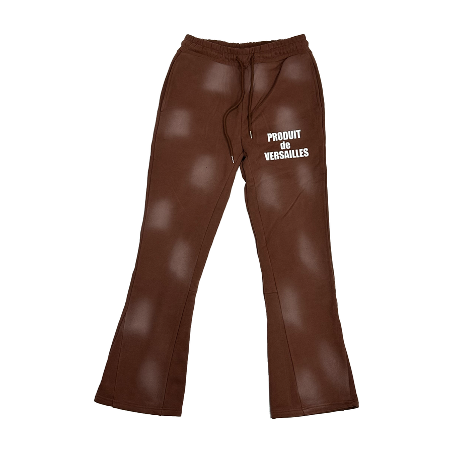 Versailles Flared Brown Sweat Pants - VERSAILLES