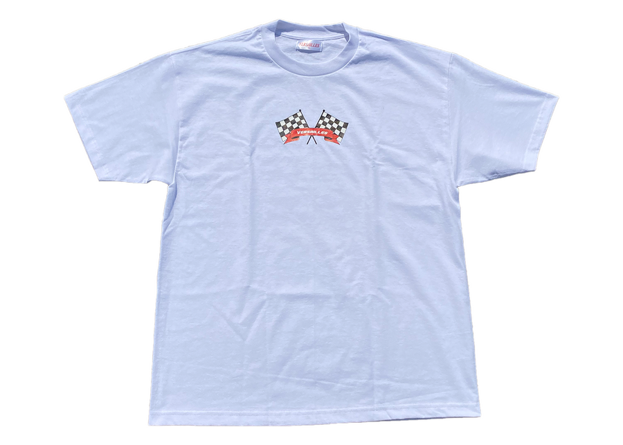 Versailles Rhinestone Racing White T-Shirt - VERSAILLES